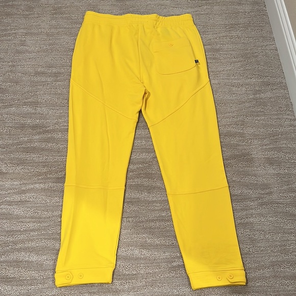 HUSTLE GANG men’s aslan pant cyber yellow with pockets. Size 3XL - Picture 6 of 12